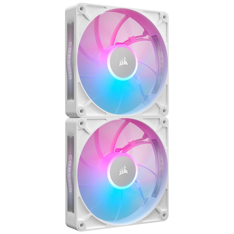 Corsair iCUE LINK RX140 MAX RGB PWM vifte 2-pack 140 mm hvit - Corsair