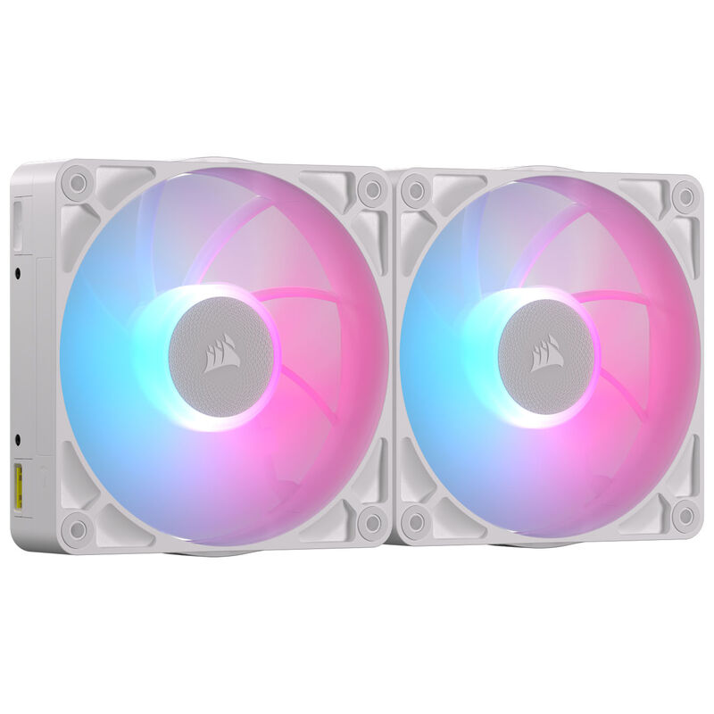 Corsair iCUE LINK RX140 MAX RGB PWM vifte 2-pack 140 mm hvit - Corsair