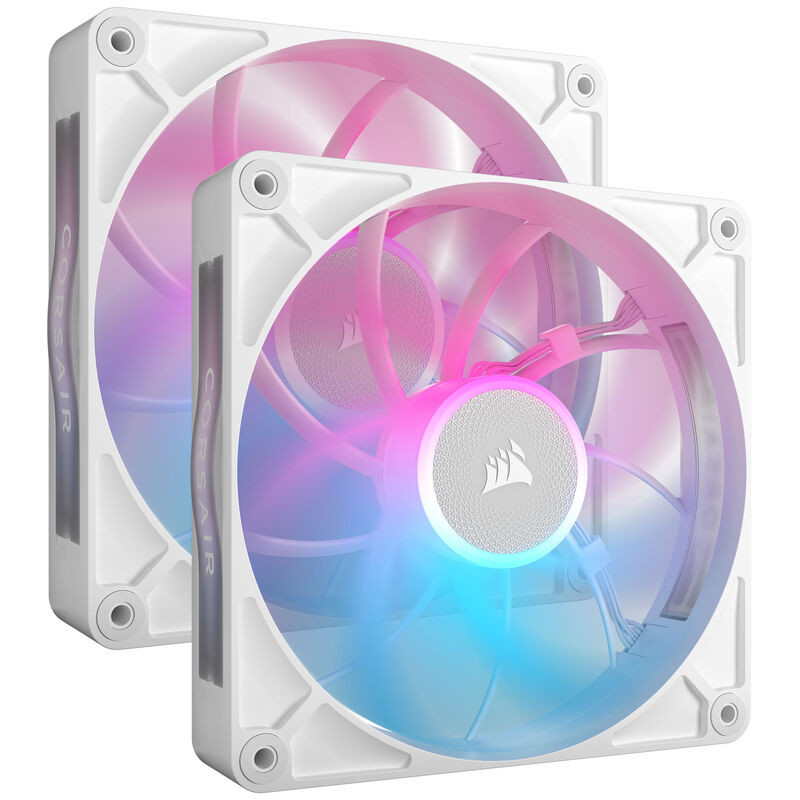 Corsair iCUE LINK RX140 MAX RGB PWM vifte 2-pack 140 mm hvit - Corsair