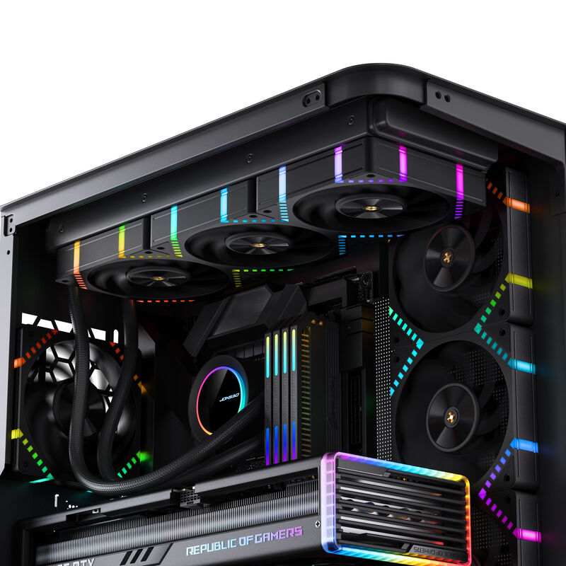 Jonsbo HF2-120 PWM vifte 120 mm ARGB svart - Jonsbo