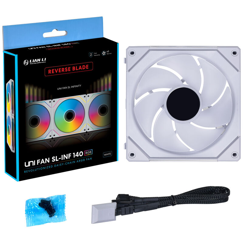 Lian Li UNI FAN SL-INF 140 ARGB Reverse Blade PWM vifte - Lian Li