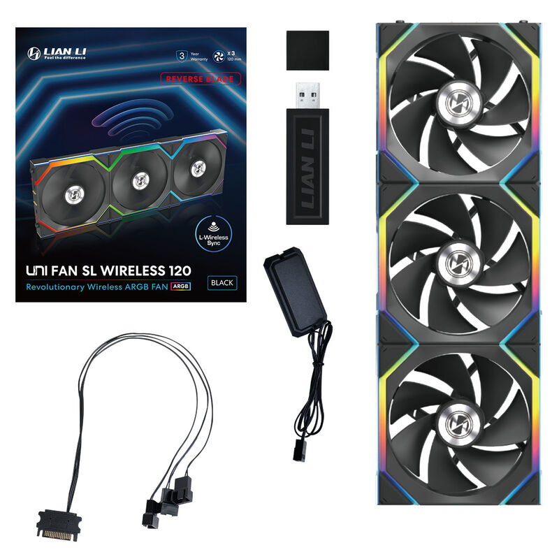 Lian Li UNI FAN SL Wireless ARGB vifte 3-pack 120 mm PWM - Lian Li