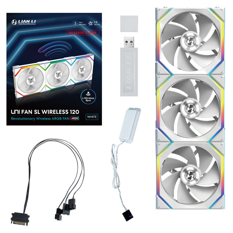 Lian Li UNI FAN SL Wireless ARGB vifte 3-pack 120 mm PWM - Lian Li