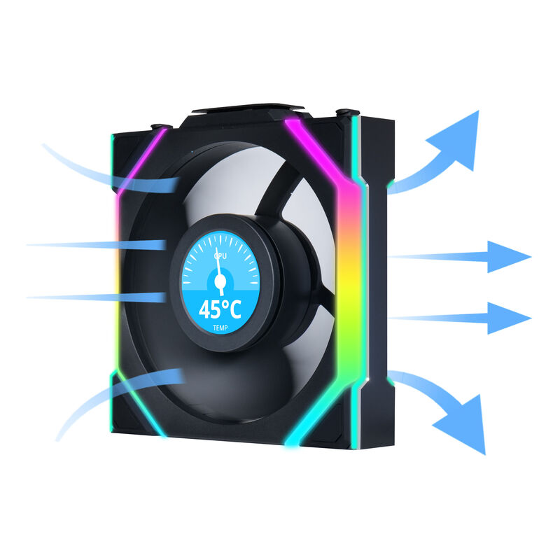 Lian Li UNI FAN SL Wireless LCD vifte 120 mm ARGB PWM hvit - Lian Li