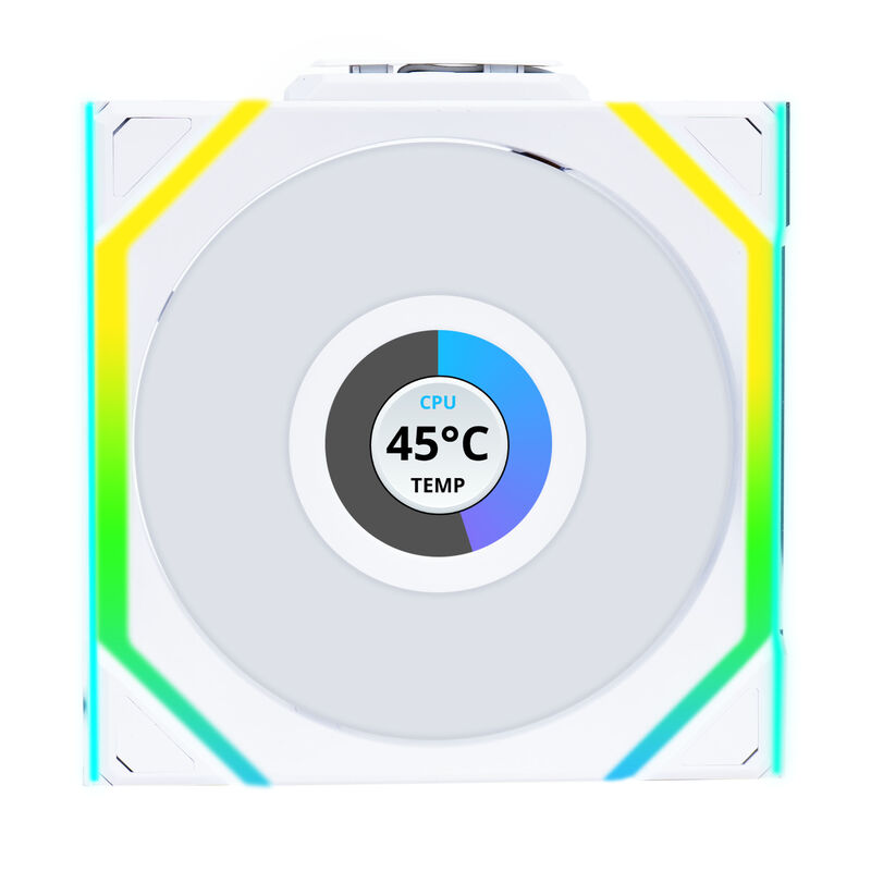 Lian Li UNI FAN SL Wireless LCD vifte 120 mm ARGB PWM hvit - Lian Li