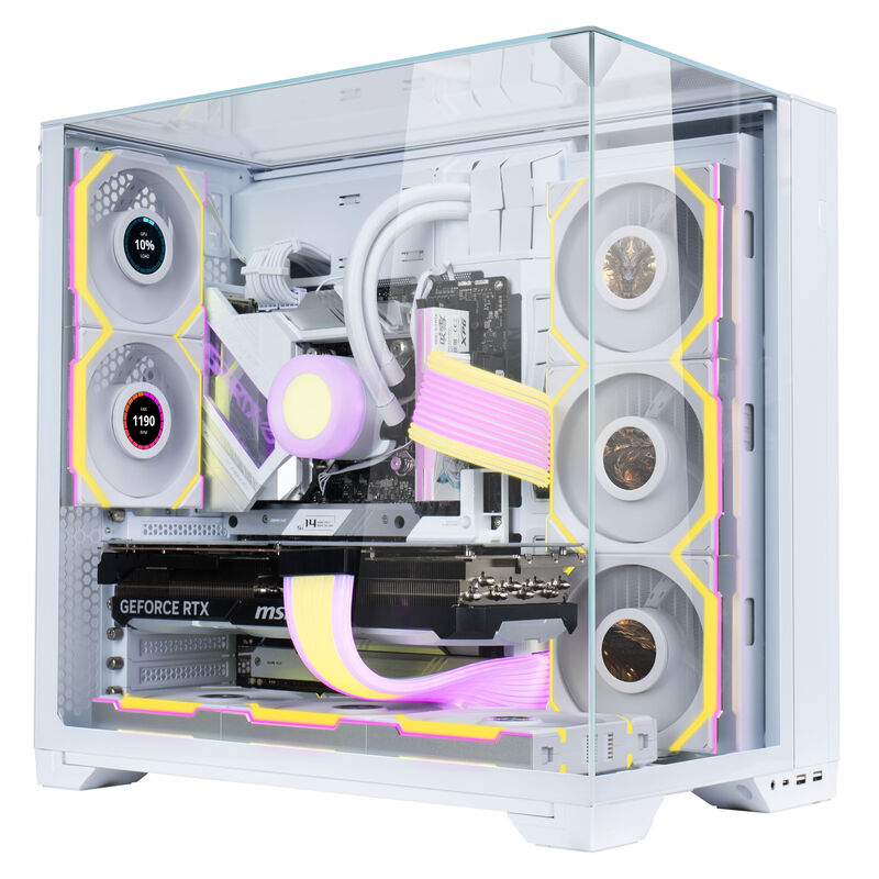 Lian Li UNI FAN SL Wireless LCD vifte 120 mm ARGB PWM hvit - Lian Li