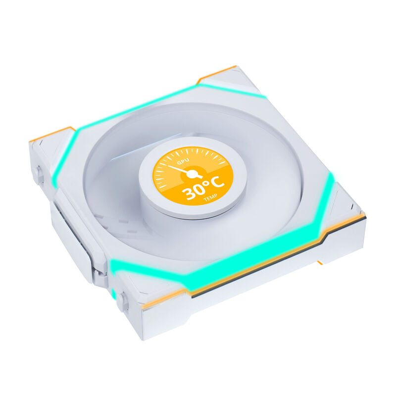 Lian Li UNI FAN SL Wireless LCD vifte 120 mm ARGB PWM hvit - Lian Li