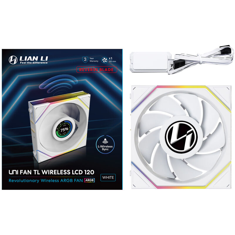 Lian Li UNI FAN TL Wireless LCD vifte ARGB 120 mm svart - Lian Li