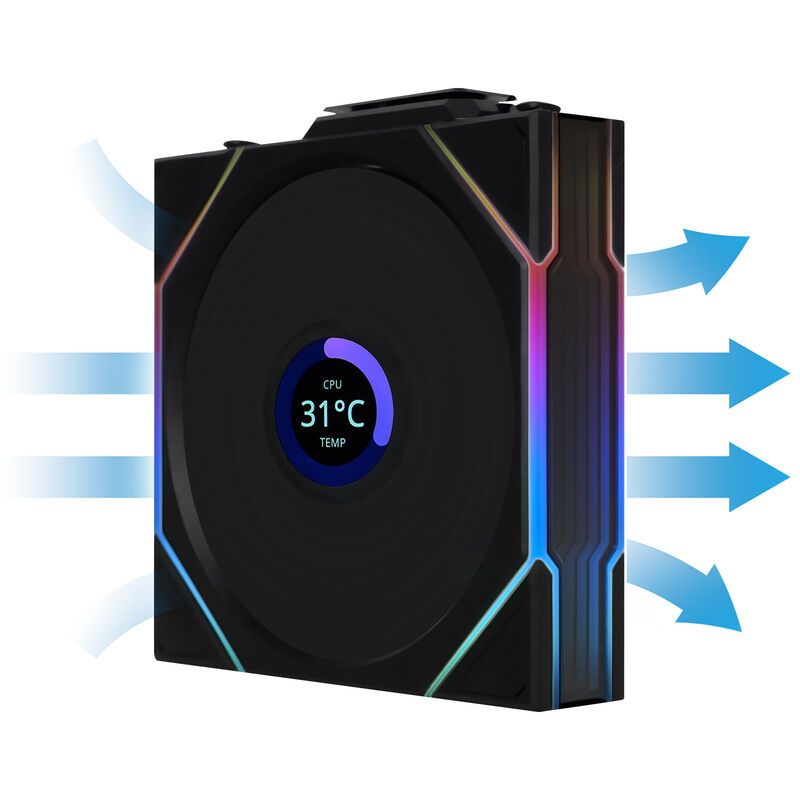 Lian Li UNI FAN TL Wireless LCD vifte 3-pack 120 mm ARGB - Lian Li