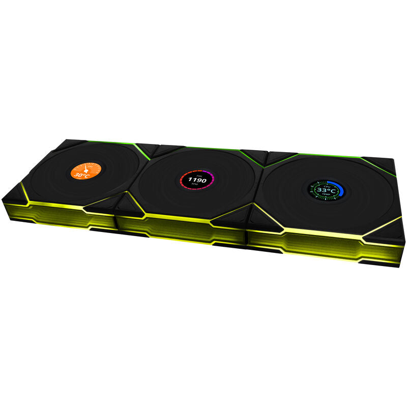 Lian Li UNI FAN TL Wireless LCD vifte 3-pack 120 mm ARGB - Lian Li