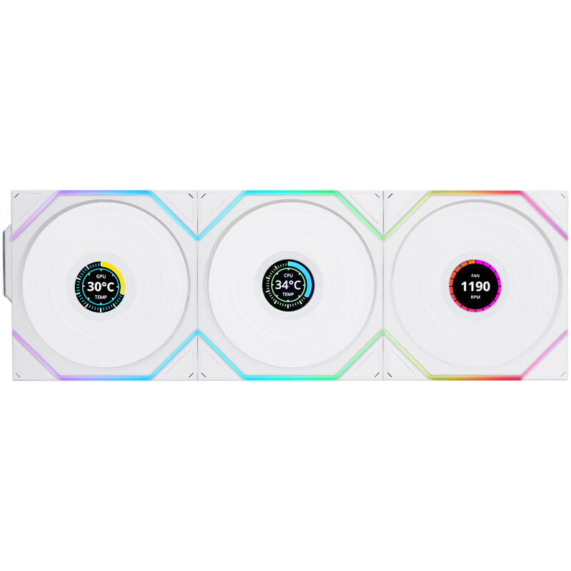 Lian Li UNI FAN TL Wireless LCD vifte 3-pack 120 mm ARGB - Lian Li