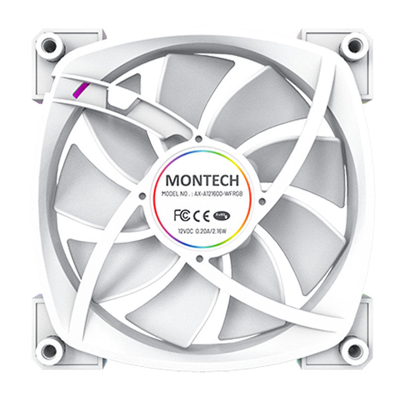 Montech AX120 PWM ARGB vifte 120 mm svart 1600 RPM - Montech