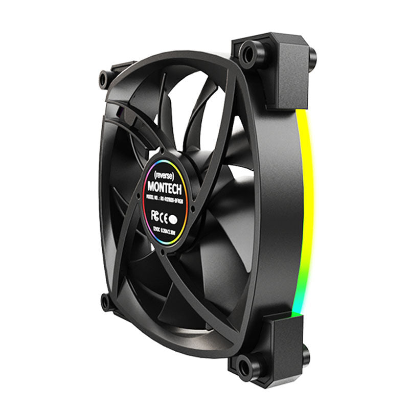 Montech RX120 PWM ARGB Reverse vifte 120 mm svart - Montech