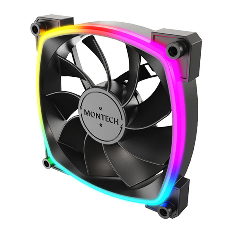 Montech RX120 PWM ARGB Reverse vifte 120 mm svart - Montech