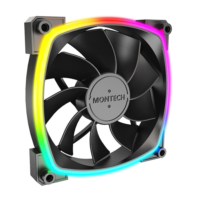 Montech RX120 PWM ARGB Reverse vifte 120 mm svart - Montech