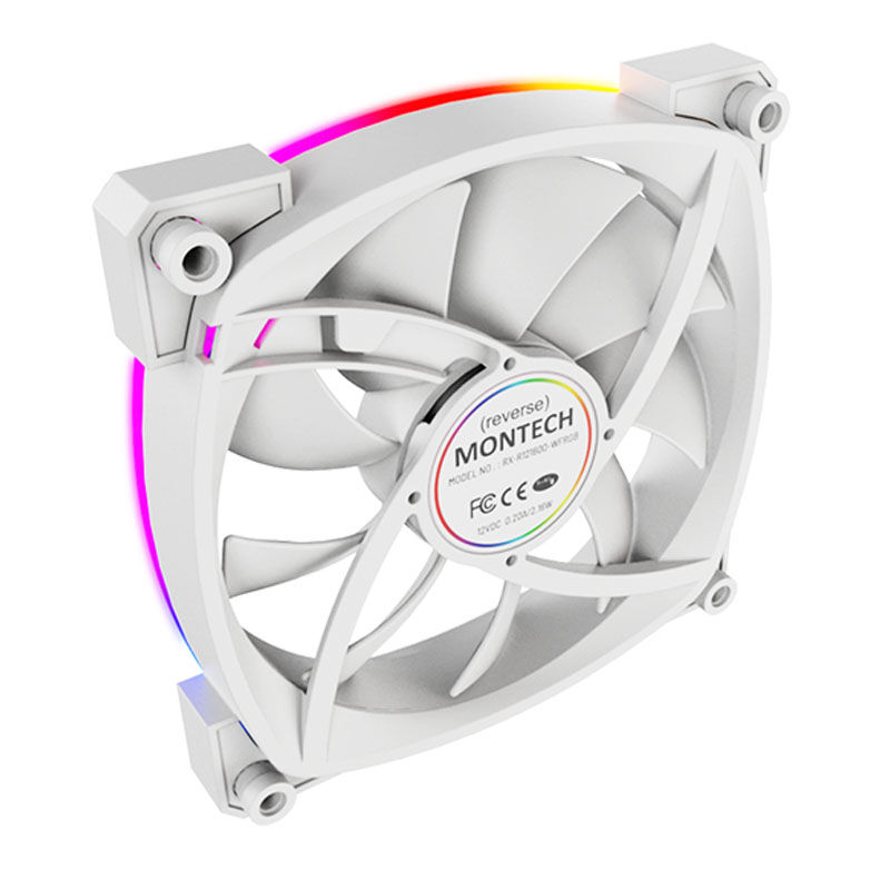 Montech RX120 PWM ARGB Reverse vifte 120 mm svart - Montech