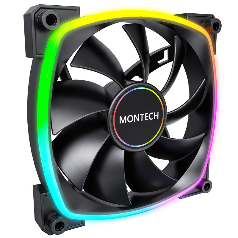 Montech AX140 PWM ARGB vifte 140 mm svart 1600 RPM - Montech