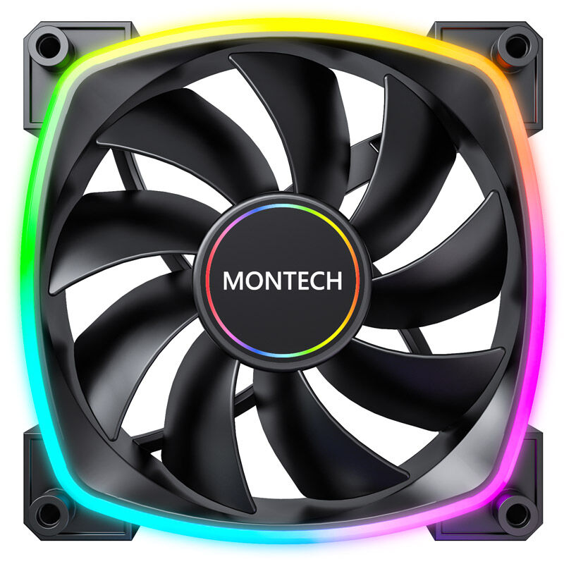 Montech AX140 PWM ARGB vifte 140 mm svart 1600 RPM - Montech