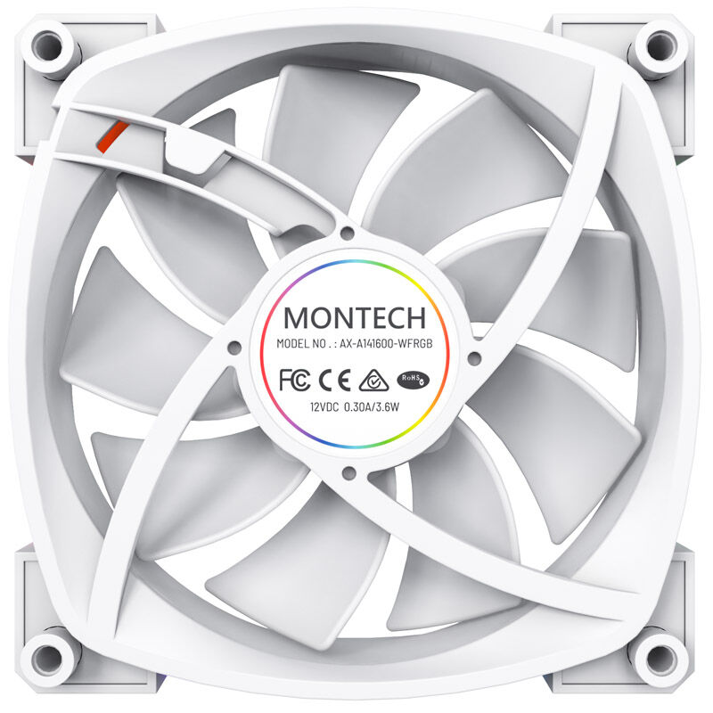 Montech AX140 PWM ARGB vifte 140 mm svart 1600 RPM - Montech