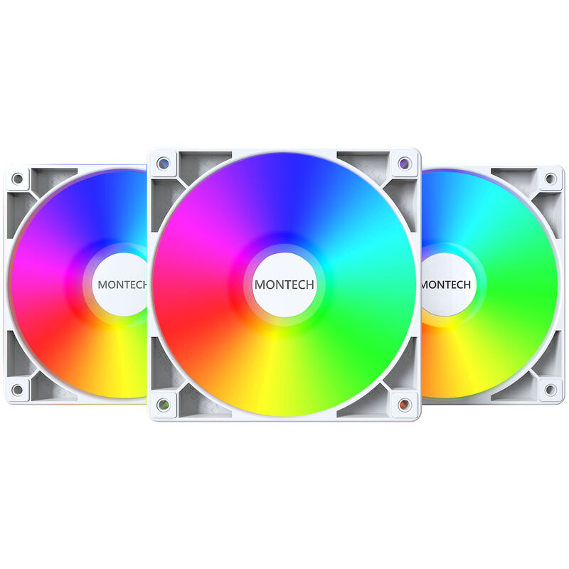 Montech GF120 PWM ARGB vifte 3-pakk 120 mm svart - Montech