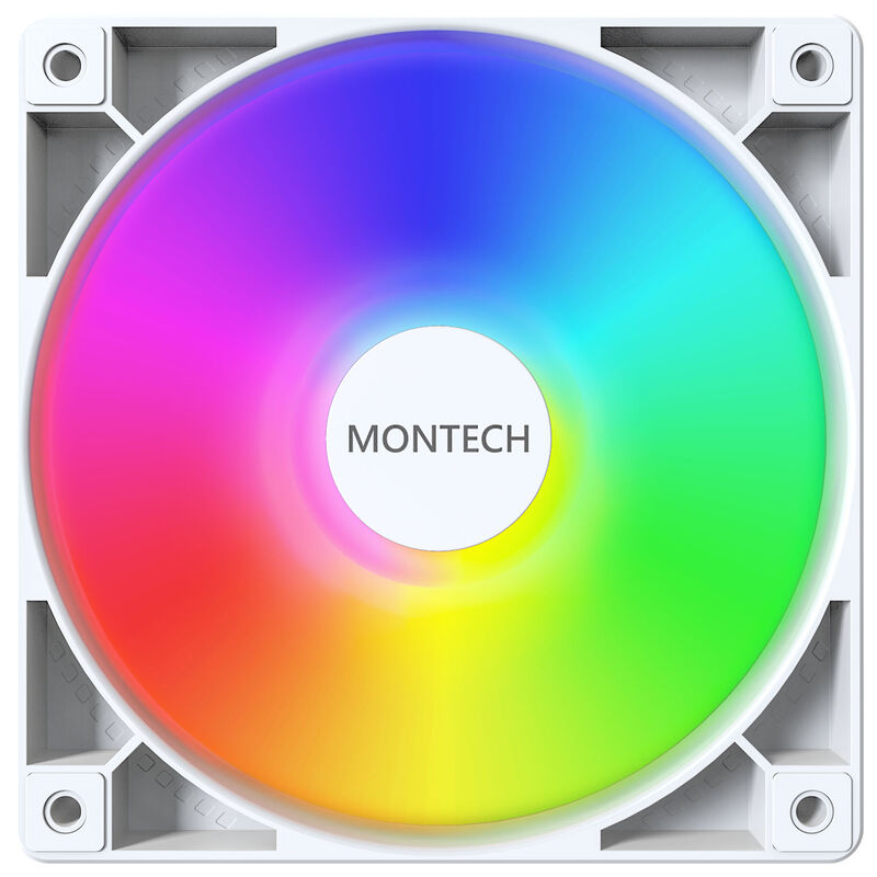 Montech GF120 PWM ARGB vifte 3-pakk 120 mm svart - Montech