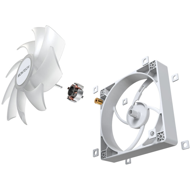 Montech GF120 PWM ARGB vifte 3-pakk 120 mm svart - Montech