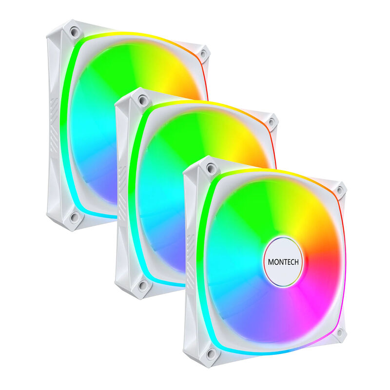 Montech AX120 PRO PWM ARGB vifte 3-pakk 120 mm svart - Montech