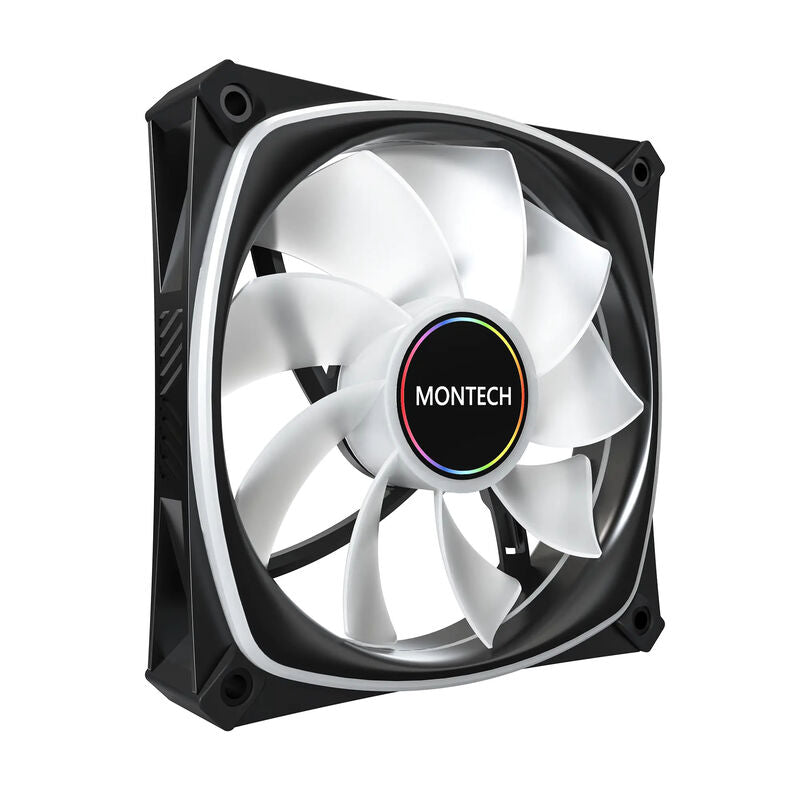 Montech RX120 PRO PWM Reverse ARGB vifte 3-pack 120 mm hvit - Montech