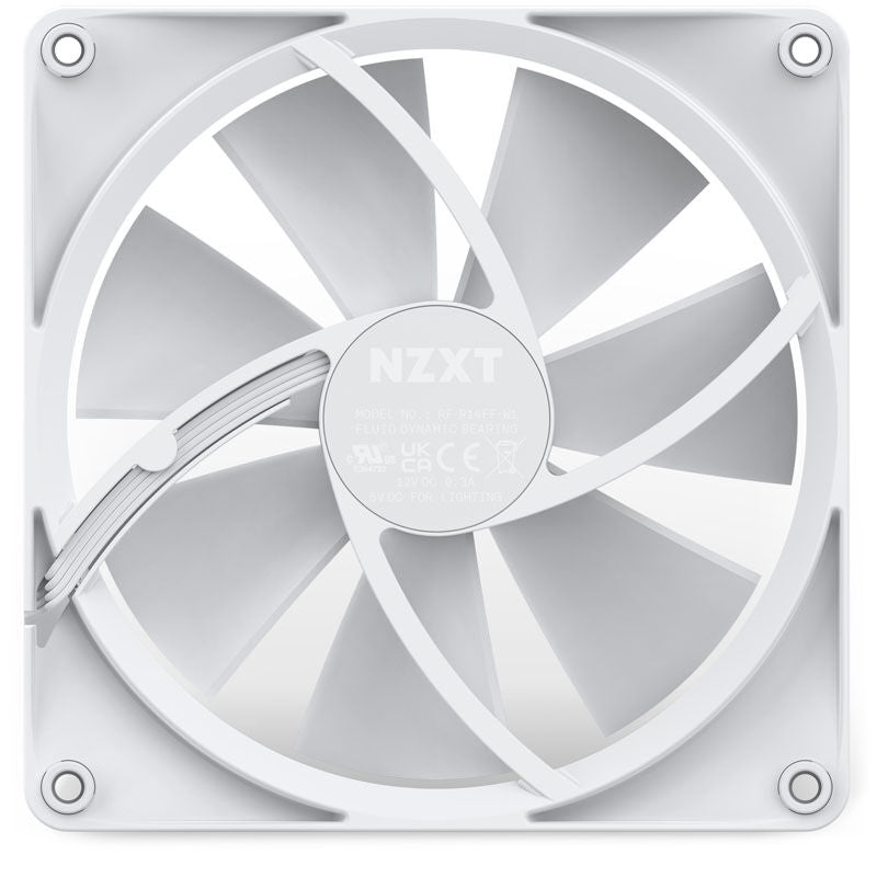 NZXT F140 PWM vifte 140 mm RGB svart - NZXT