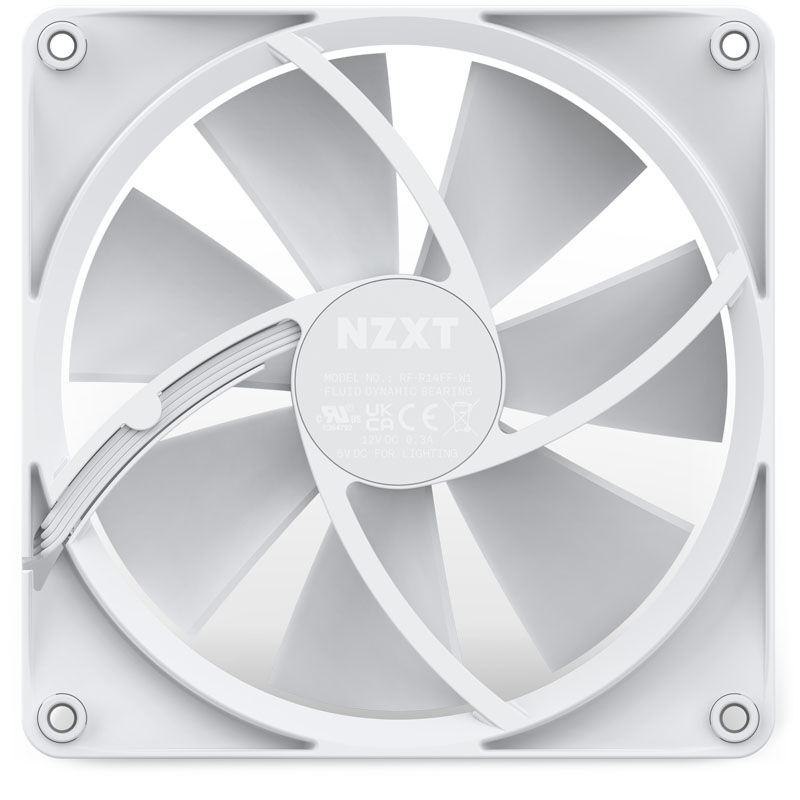 NZXT F140 PWM vifte 140 mm RGB svart - NZXT
