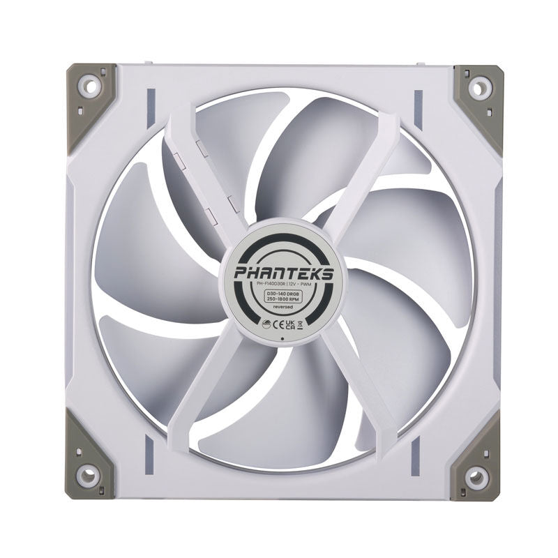Phanteks D30 Reverse Airflow D-RGB vifte 140 mm PWM svart - Phanteks
