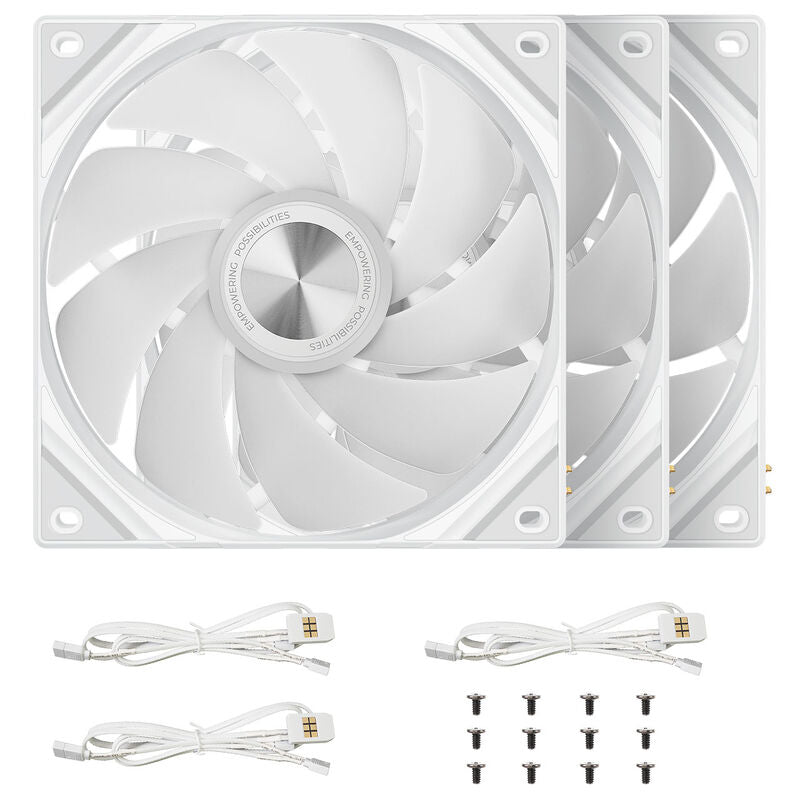 TRYX ROTA SL ARGB vifte 3-pakk 120 mm hvit - TRYX