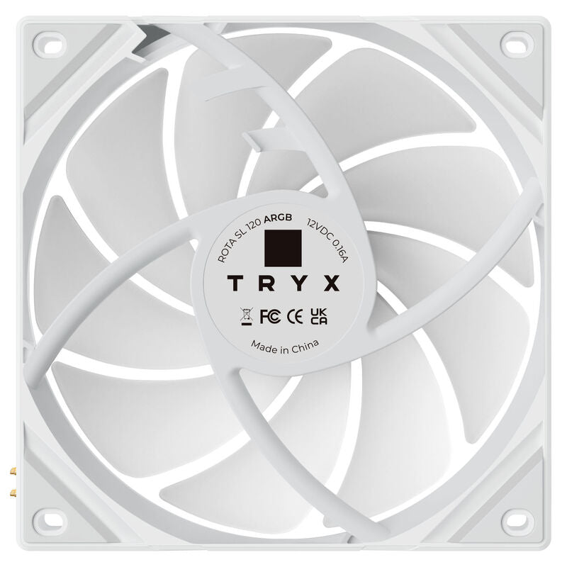 TRYX ROTA SL ARGB vifte 3-pakk 120 mm hvit - TRYX