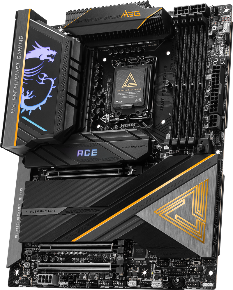 MSI MEG Z890 ACE hovedkort ATX DDR5 LGA 1851 Wi-Fi 7 - MSI