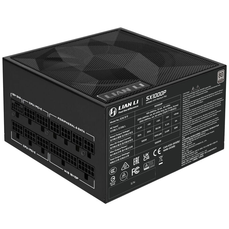 Lian Li SX Series strømforsyning 1000 W 80 PLUS Platinum ATX 3.1 - Lian Li