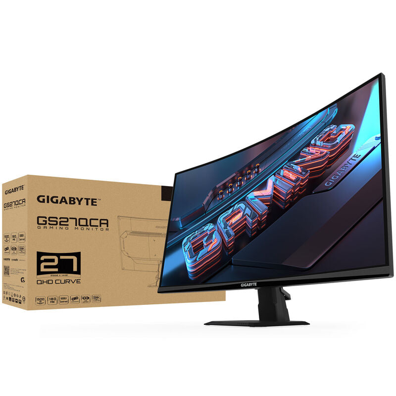 Gigabyte GS27QCA 27" curved gamingskjerm 180 Hz WQHD VA - Gigabyte