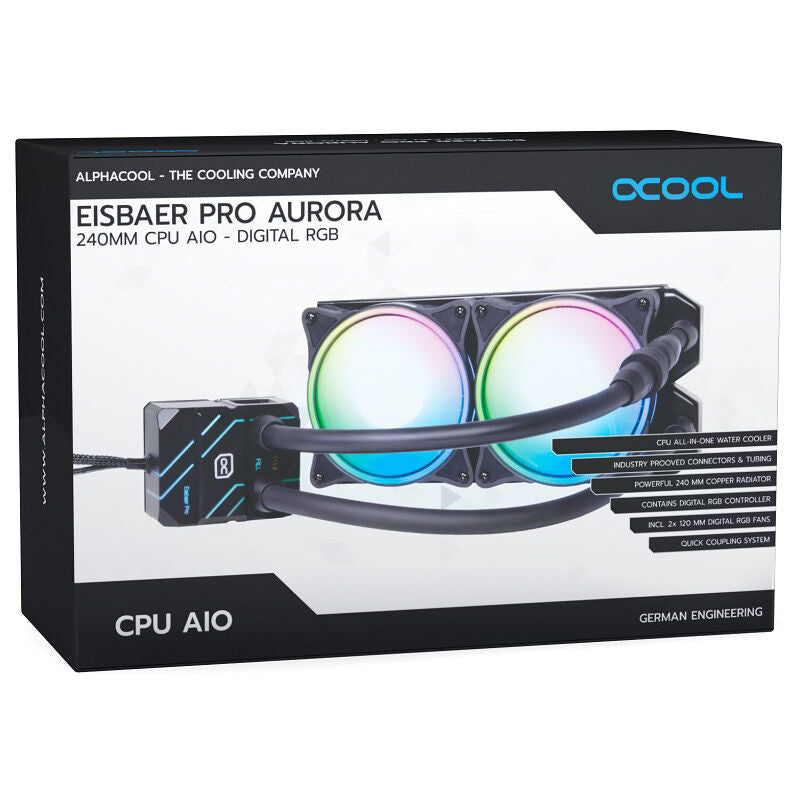 Alphacool Eisbaer Pro Aurora 240 AIO vannkjøling D-RGB - Alphacool