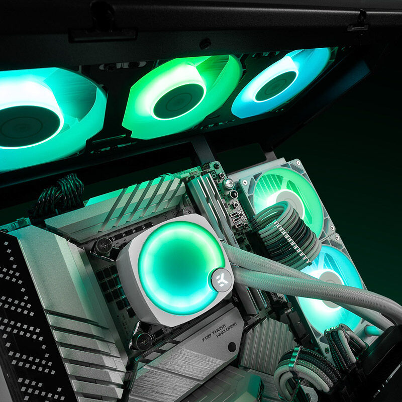 EK Water Blocks Nucleus AIO CR240 Lux D-RGB vannkjøling - EK Water Blocks