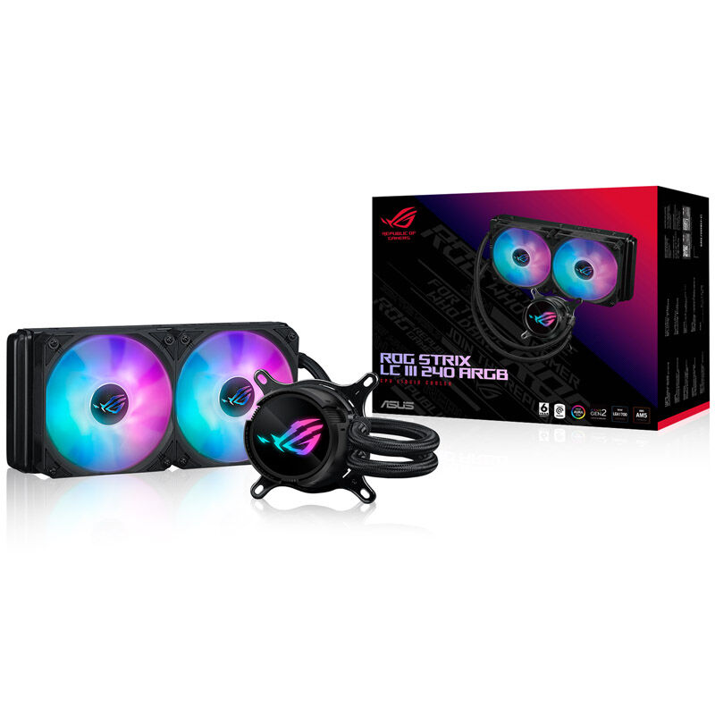 ASUS ROG Strix LC III 240 ARGB AIO vannkjøling hvit - ASUS