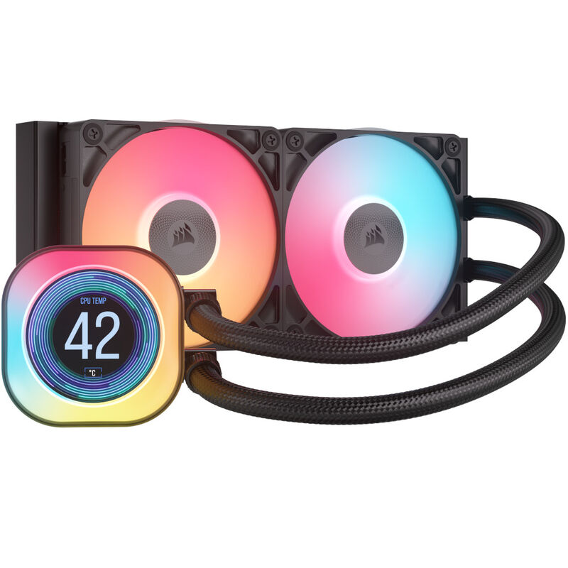Corsair iCUE LINK Titan 240 RX LCD AIO vannkjøling RGB hvit - Corsair