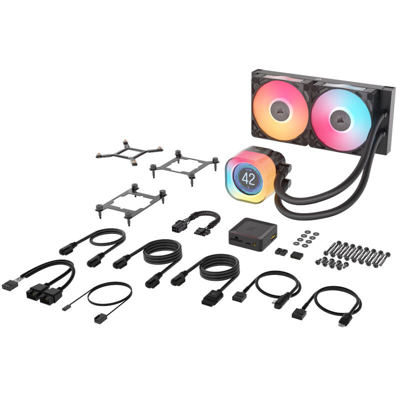 Corsair iCUE LINK Titan 240 RX LCD AIO vannkjøling RGB hvit - Corsair