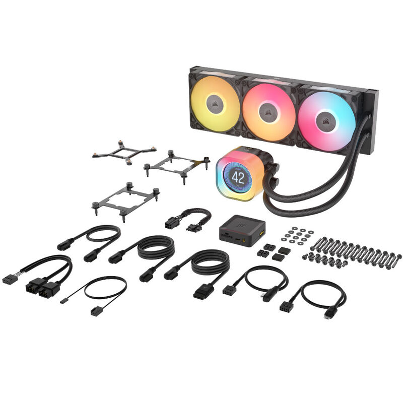 Corsair iCUE LINK Titan 360 RX LCD AIO vannkjøling RGB hvit - Corsair