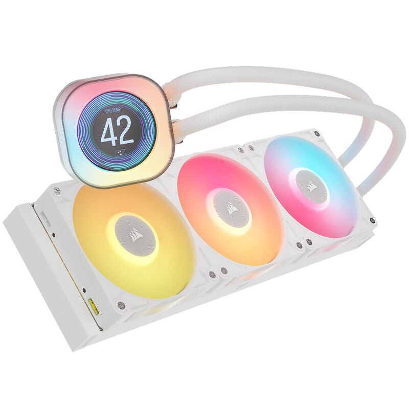 Corsair iCUE LINK Titan 360 RX LCD AIO vannkjøling RGB hvit - Corsair