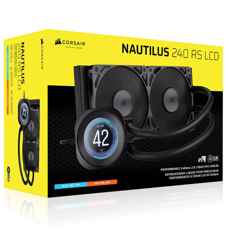 Corsair Nautilus RS 240 LCD ARGB AIO vannkjøling 240 mm hvit - Corsair