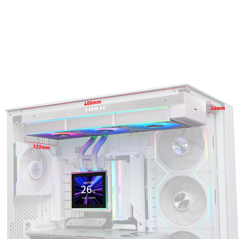 Lian Li HydroShift II LCD-S 360CL AIO vannkjøling 360 mm RGB - Lian Li