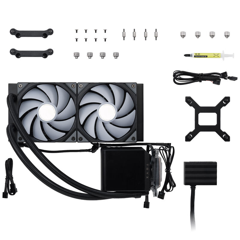 TRYX PANORAMA ARGB 240 AIO vannkjøling 3D-AMOLED 240 mm hvit - TRYX