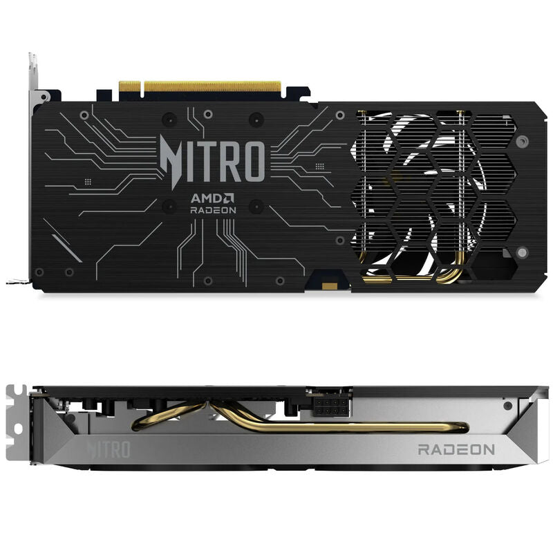 Nærbilde av kjøleribbe på Acer Nitro Radeon RX 9060 XT OC grafikkort