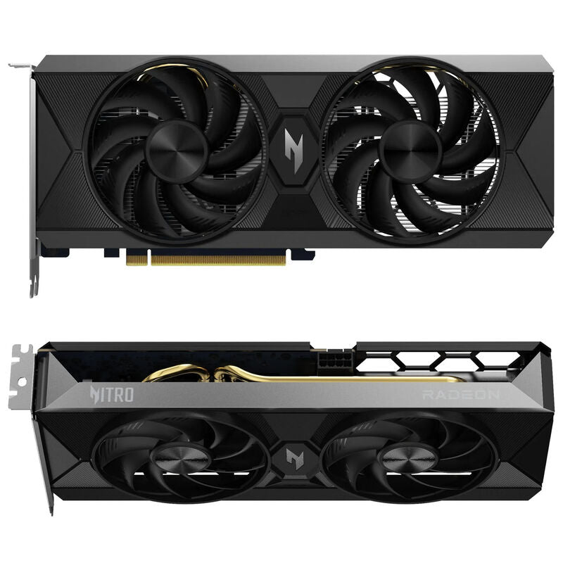 Detalj av Acer Nitro Radeon RX 9060 XT OC grafikkort vifte