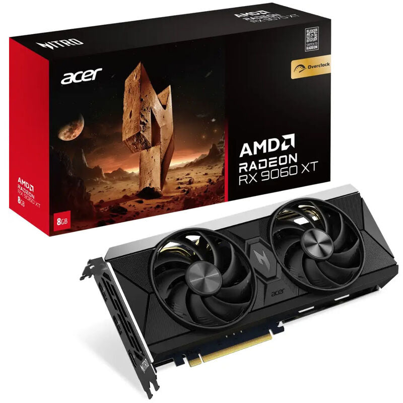 Acer Nitro Radeon RX 9060 XT OC grafikkort forfra