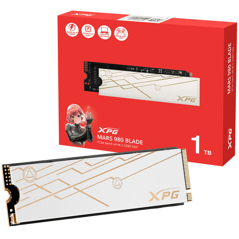 ADATA XPG MARS 980 BLADE NVMe SSD PCIe 5.0 M.2 forfra